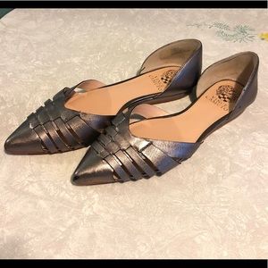 Vince Camuto 7.5 Hallie Metallic Pointed toe Flats